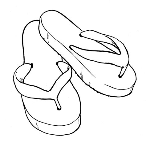 Sandal coloring pages for kids and adults