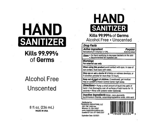 Sanitizer Label Regulations