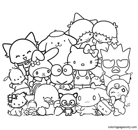 Getting started with Sanrio coloring pages