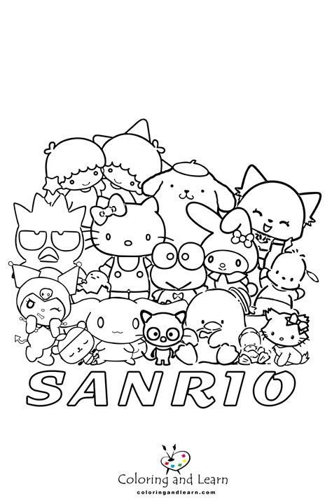 Sanrio coloring pages for adults