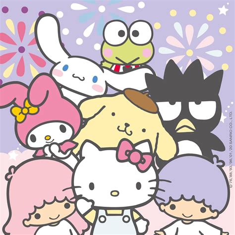 Hello Kitty and friends coloring page