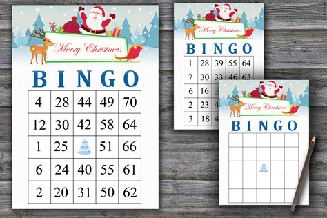 Santa Claus Bingo Card