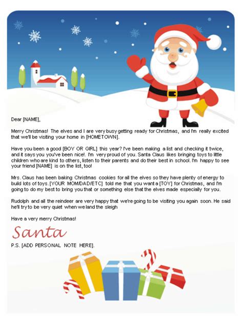 Santa Letter Templates Gallery 7