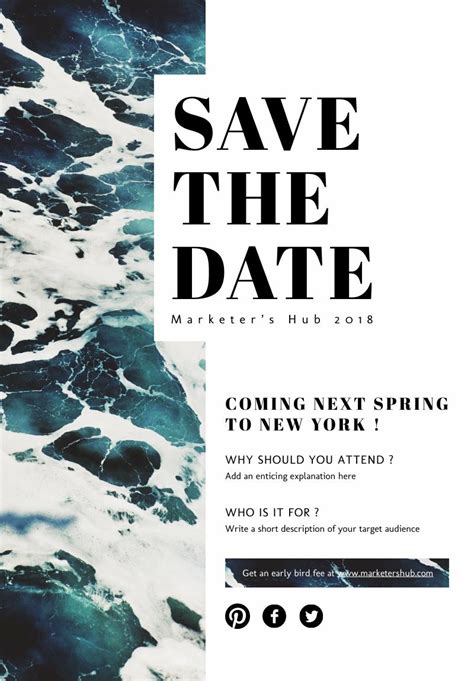 Save the Date Poster Examples