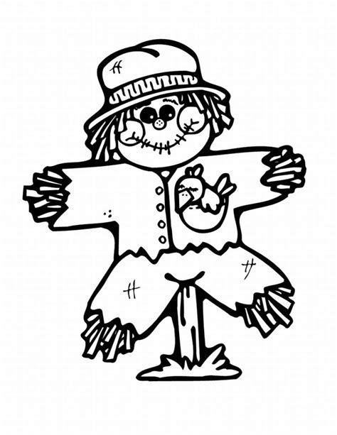 Scarecrow Coloring Pages 2