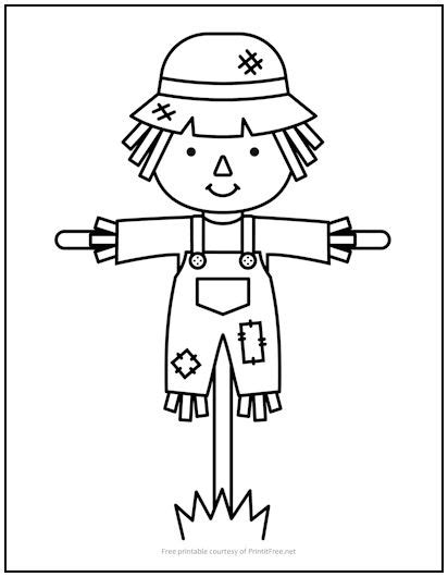 Scarecrow Coloring Pages 4