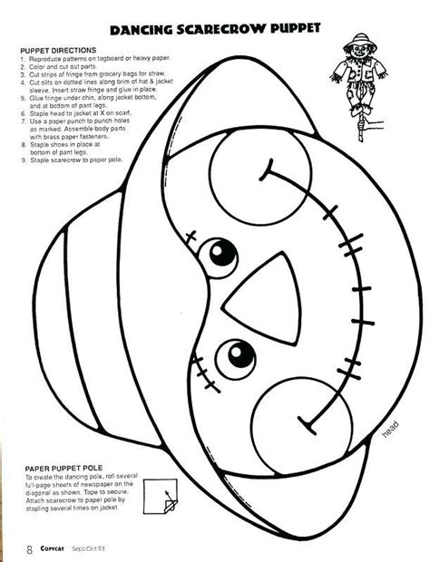 Scarecrow face template ideas