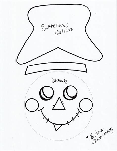 Scarecrow face templates crafts