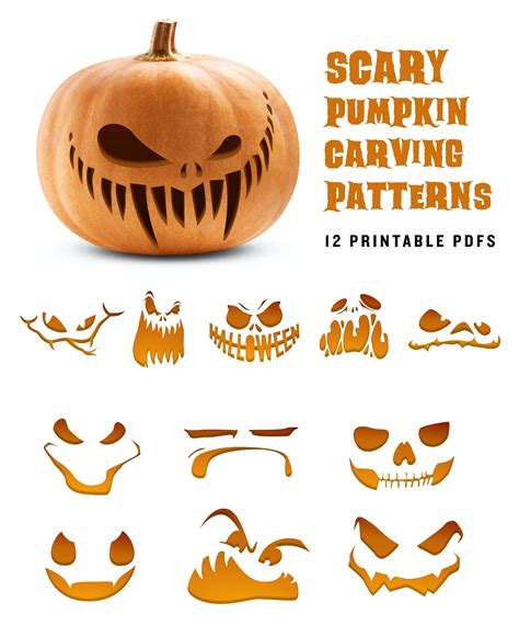 Scary Pumpkin Carving Patterns