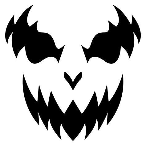 Popular scary pumpkin stencil designs