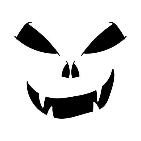 Scary pumpkin stencils for Halloween