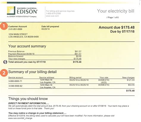 SCE Bill Template Guide