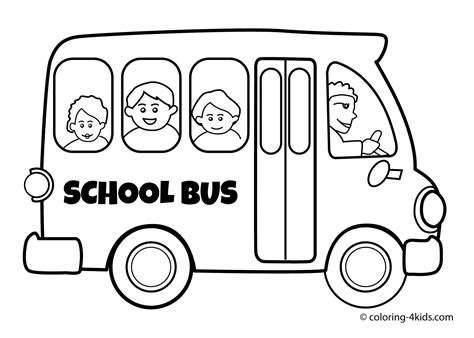 School bus coloring page