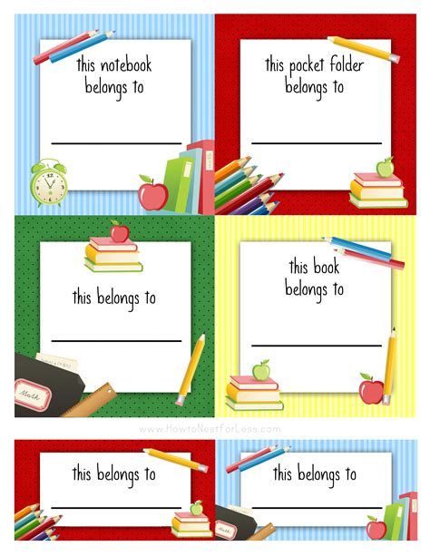 School Labeling Ideas with Uline Snap On Label Holders