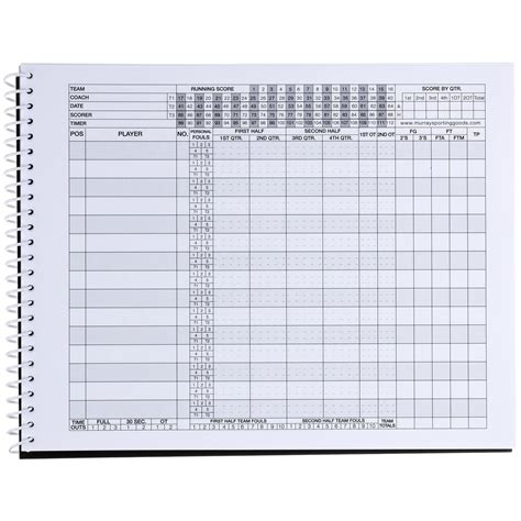 Scorebook Printables