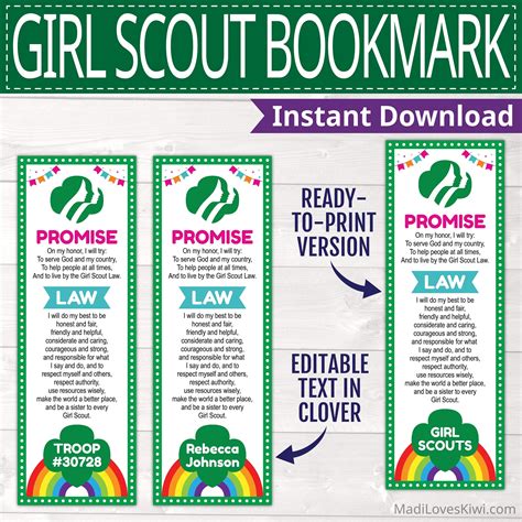 Scout Law Bookmark