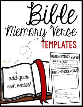 Scripture memory templates for memorization