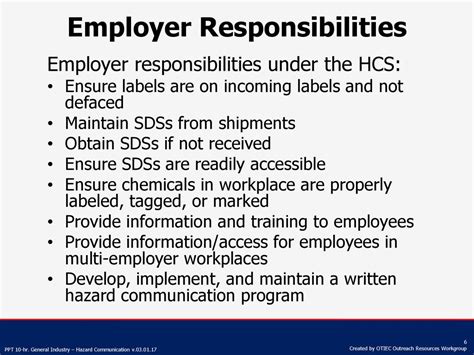 SDS Employer Responsibilities