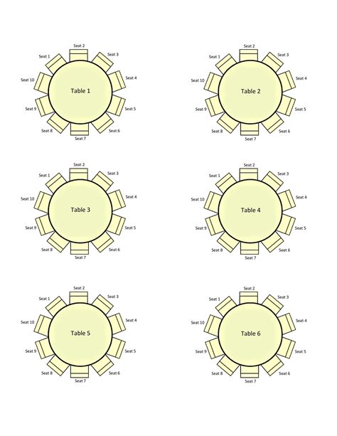 Seating Chart Templates