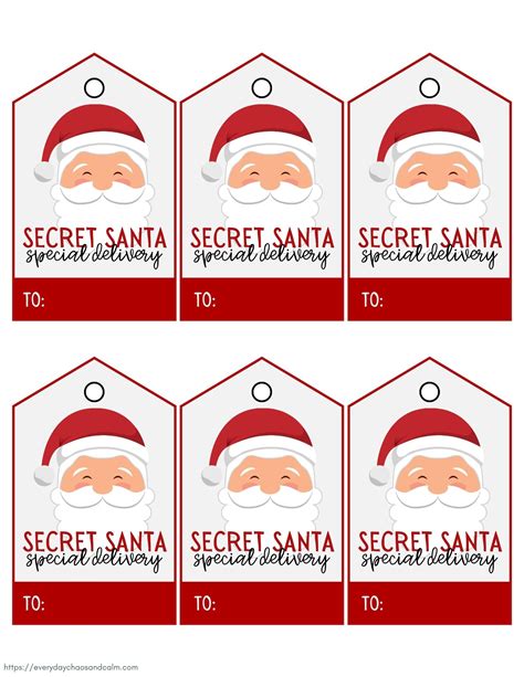 Secret Santa Gift Tag