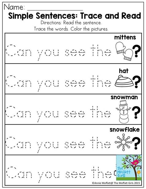 Sentence Tracing Printables Example 4