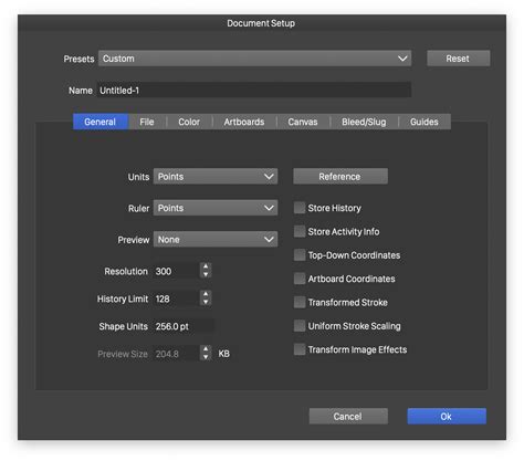 Setting up document in Microsoft Word