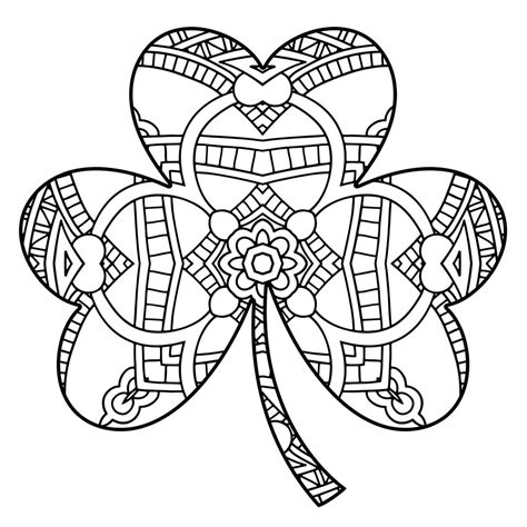 Shamrock Irish Coloring Pages