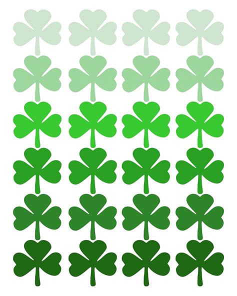 Shamrock templates for decorative items