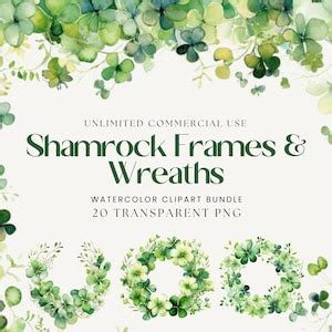 Shamrock wreaths and borders