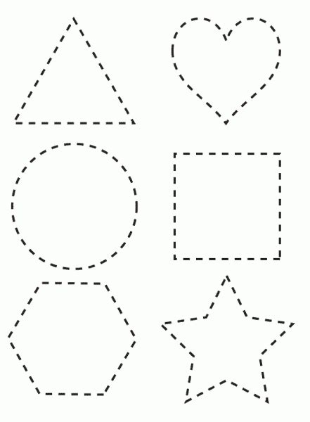 Shape Dot to Dot Printables