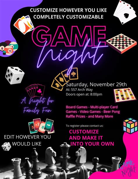 Shareable Game Night Poster