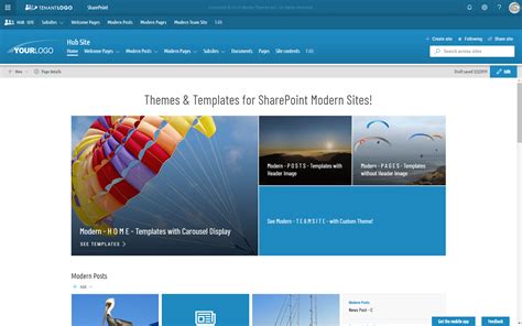 SharePoint site templates gallery