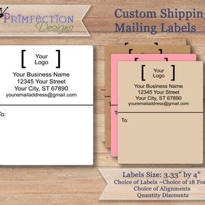 Shipping label features