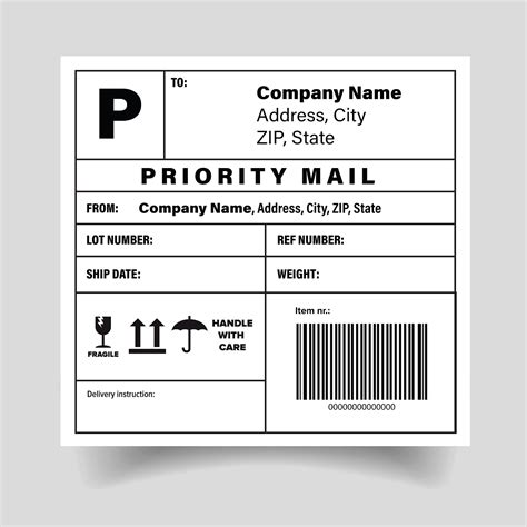 Shipping label uses