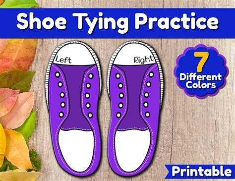 Shoe lacing template printable