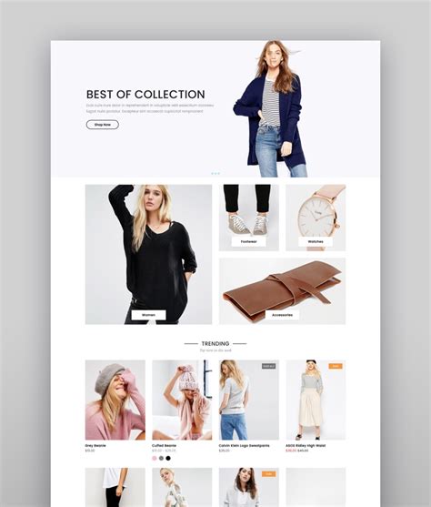 Shopify page template gallery