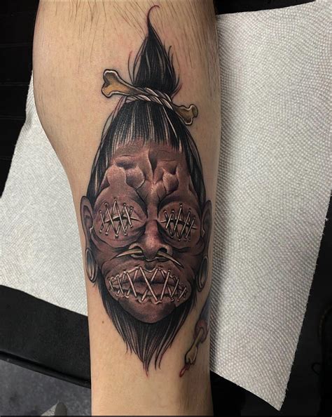 Description of Shrunken Head Tattoo Designs