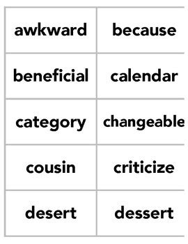 Sight Words Flash Cards for 5th Grade