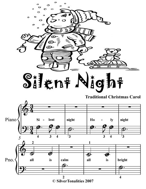 Description of Silent Night Piano Sheets