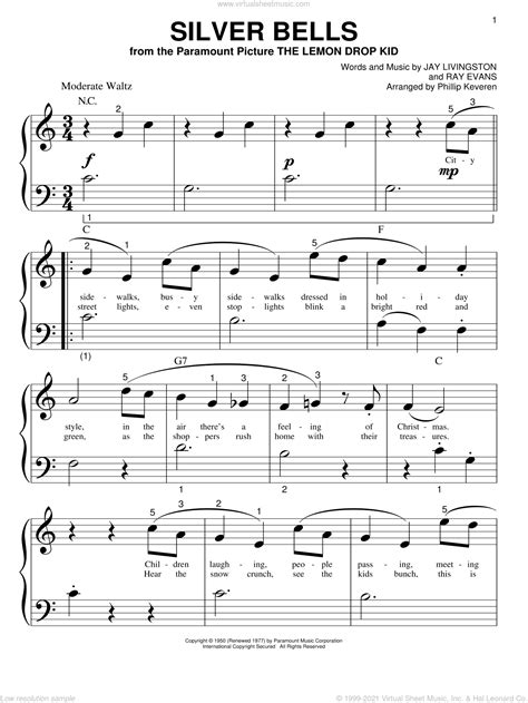 Silver Bells Sheets for Piano Image