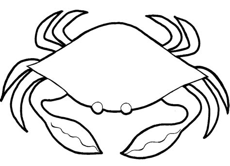 Simple Crab Coloring Page