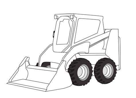 Description of Skid Loader Coloring Page