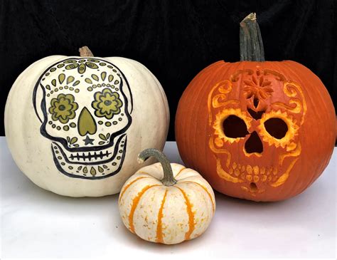 Skull pumpkin design