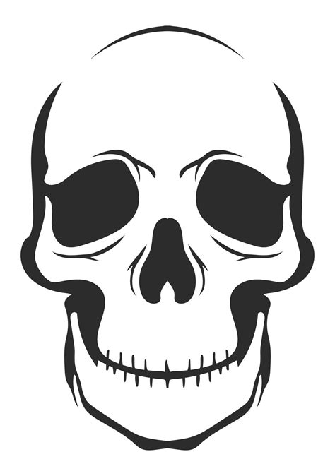 Skull pumpkin stencil design