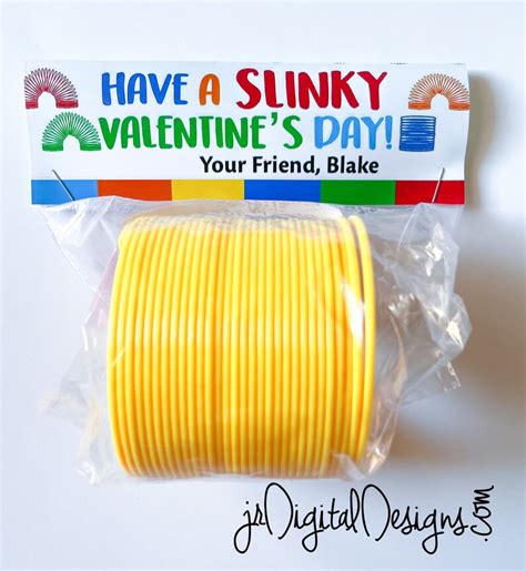 Slinky Valentine printable card templates