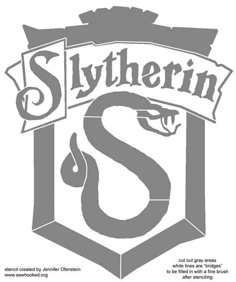 Slytherin Crest Pumpkin Template