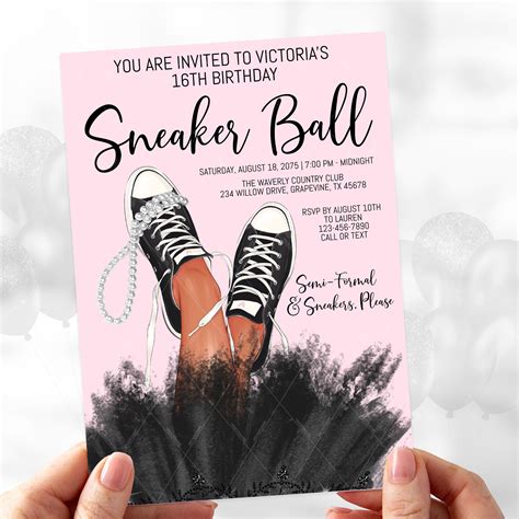 Sneaker Ball Invitation Design