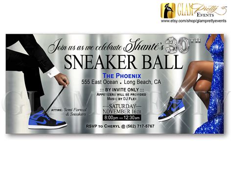 Sneaker Ball Invitation Ideas