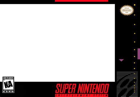 SNES Box Art Template Design