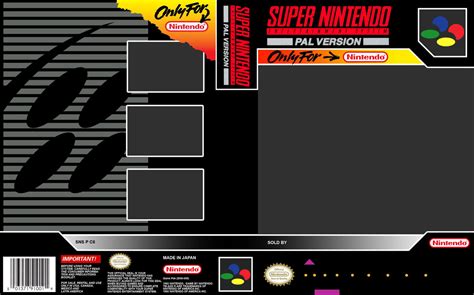 Example of SNES Box Art Template Design